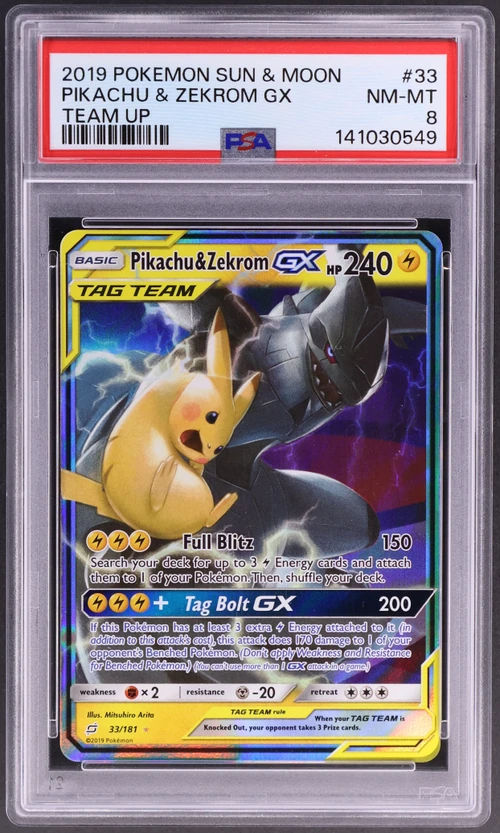 2019 Pokemon Sun & Moon Team Up #33 Pikachu & Zekrom Gx
