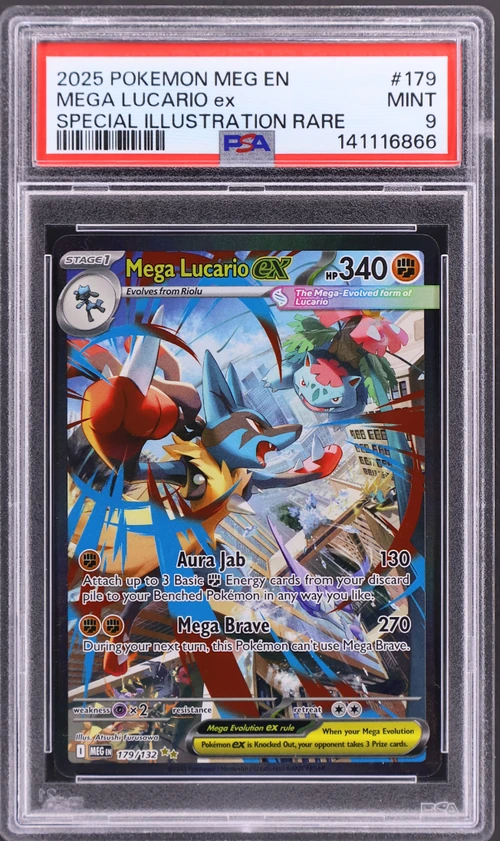 2025 Pokemon Meg En-Mega Evolution #179 Mega Lucario Ex Special Illustration Rare