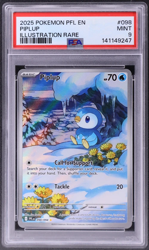 2025 Pokemon Pfl En-Phantasmal Flames #098 Piplup Illustration Rare
