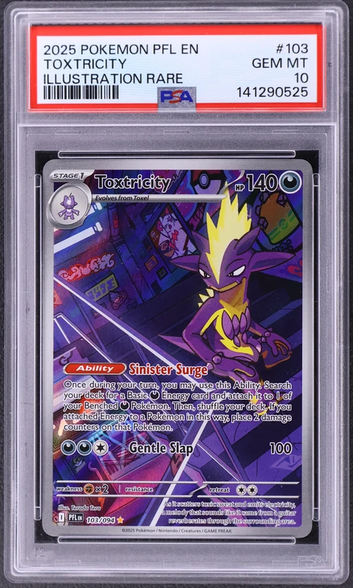 2025 Pokemon Pfl En-Phantasmal Flames #103 Toxtricity Illustration Rare