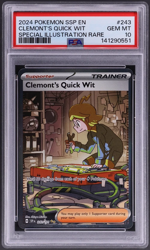 2024 Pokemon Ssp En-Surging Sparks #243 Clemont's Quick Wit Special Illustration Rare