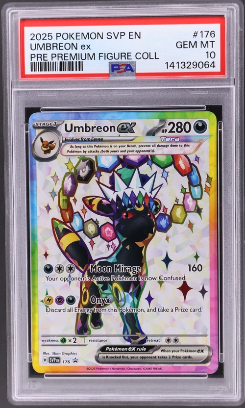 2025 Pokemon Svp En-Sv Black Star Promo #176 Umbreon Ex Prismatic Evolutions Premium Figure Collection