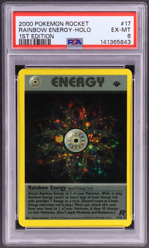 2000 Pokemon Rocket #17 Rainbow Energy-Holo 1st Edition