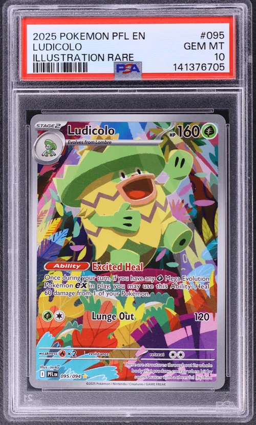 2025 Pokemon Pfl En-Phantasmal Flames #095 Ludicolo Illustration Rare
