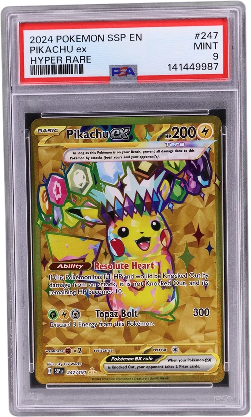 2024 Pokemon Ssp En-Surging Sparks #247 Pikachu Ex Hyper Rare