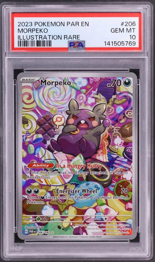 2023 Pokemon Par En-Paradox Rift #206 Morpeko Illustration Rare