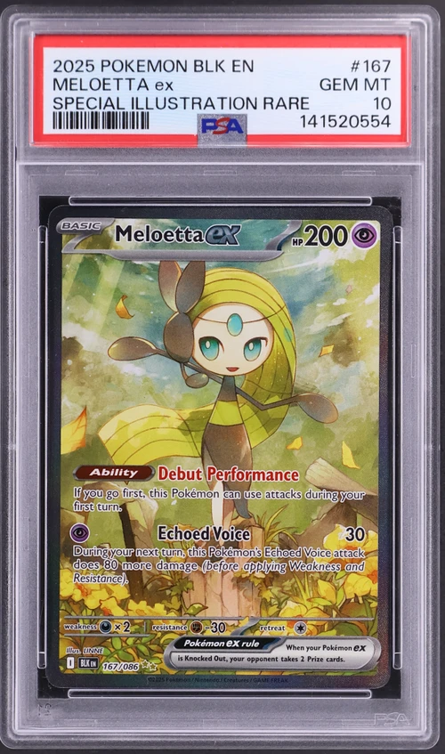 2025 Pokemon Blk En-Black Bolt #167 Meloetta Ex Special Illustration Rare