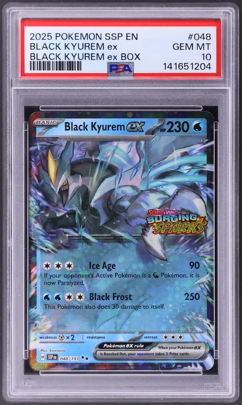 2025 Pokemon Ssp En-Surging Sparks #048 Black Kyurem Ex Black Kyurem Ex Box