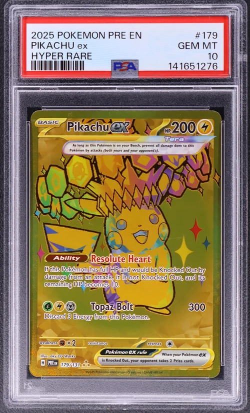 2025 Pokemon Pre En-Prismatic Evolutions #179 Pikachu Ex Hyper Rare