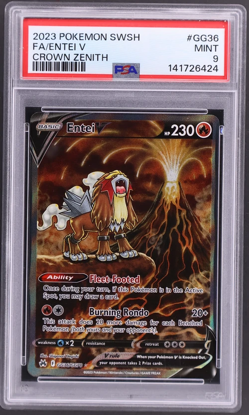 2023 Pokemon Sword and Shield Crown Zenith #GG36 Full Art / Entei V