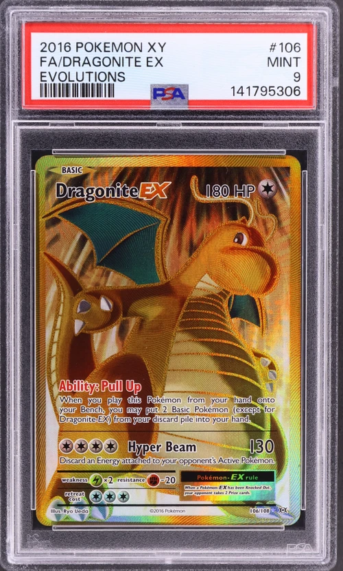 2016 Pokemon Xy Evolutions #106 Full Art / Dragonite Ex