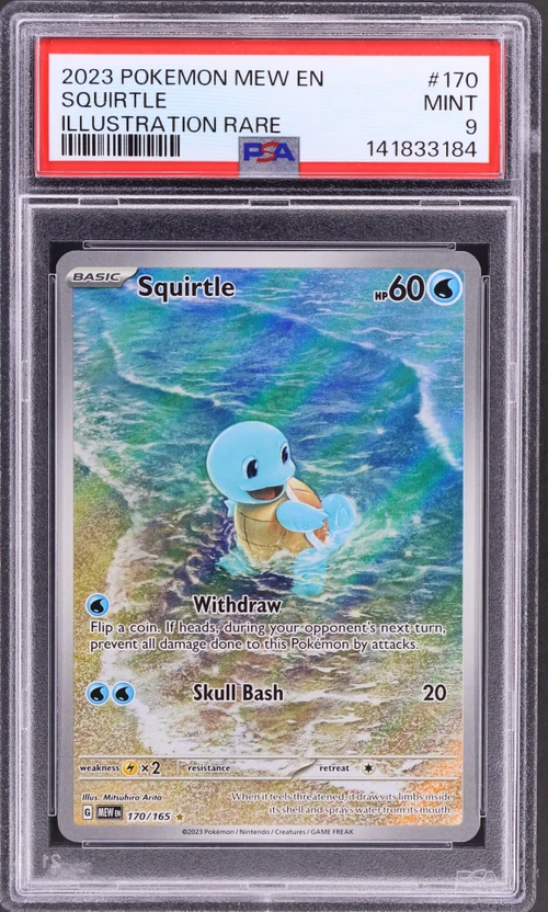 2023 Pokemon Mew En-151 #170 Squirtle Illustration Rare
