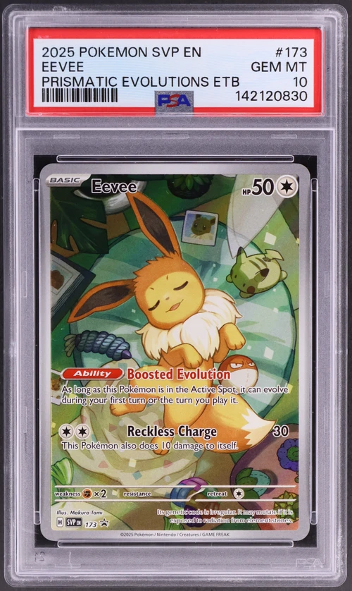2025 Pokemon Svp En-Sv Black Star Promo #173 Eevee Prismatic Evolutions Elite Trainer Box