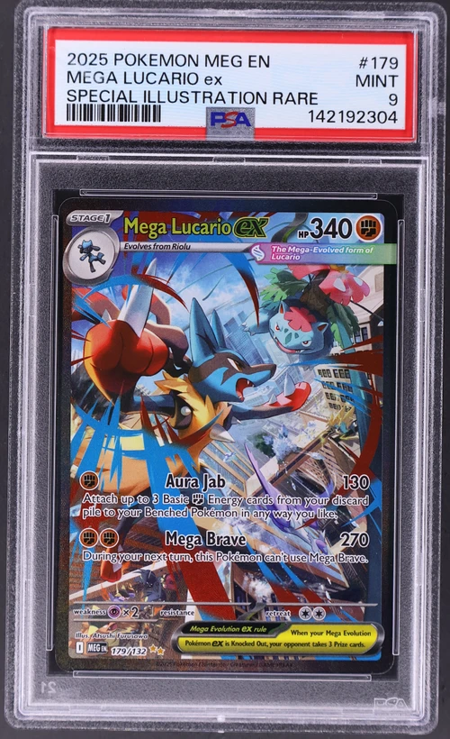 2025 Pokemon Meg En-Mega Evolution #179 Mega Lucario Ex Special Illustration Rare