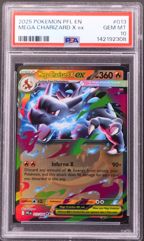 2025 Pokemon Pfl En-Phantasmal Flames #013 Mega Charizard X Ex