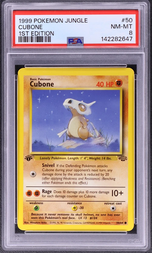 1999 Pokemon Jungle #50 Cubone 1st Edition