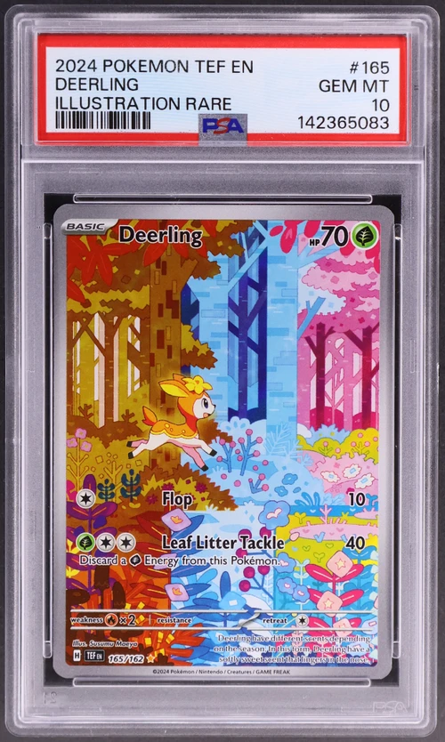 2024 Pokemon Tef En-Temporal Forces #165 Deerling Illustration Rare