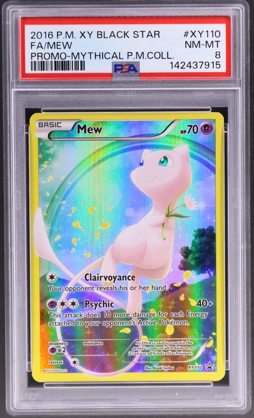 2016 Pokemon Xy Black Star Promo #XY110 Full Art / Mew Mythical Pokemon Collection