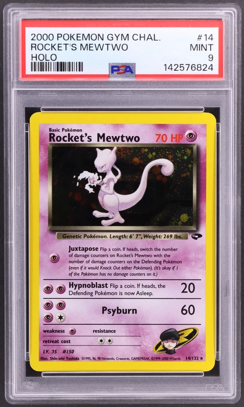 2000 Pokemon Gym Challenge #14 Rocket's Mewtwo Holo