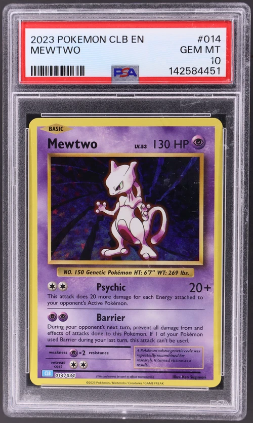 2023 Pokemon Clb-Trading Card Game Classic Blastoise & Suicune Ex Deck #014 Mewtwo