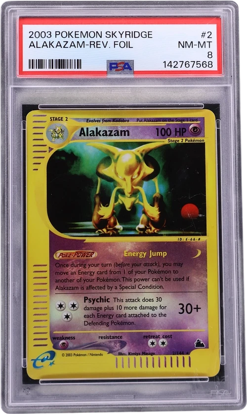 2003 Pokemon Skyridge #2 Alakazam-Reverse Foil