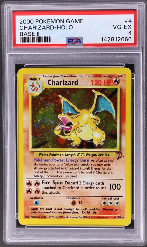 2000 Pokemon Game Base II #4 Charizard-Holo