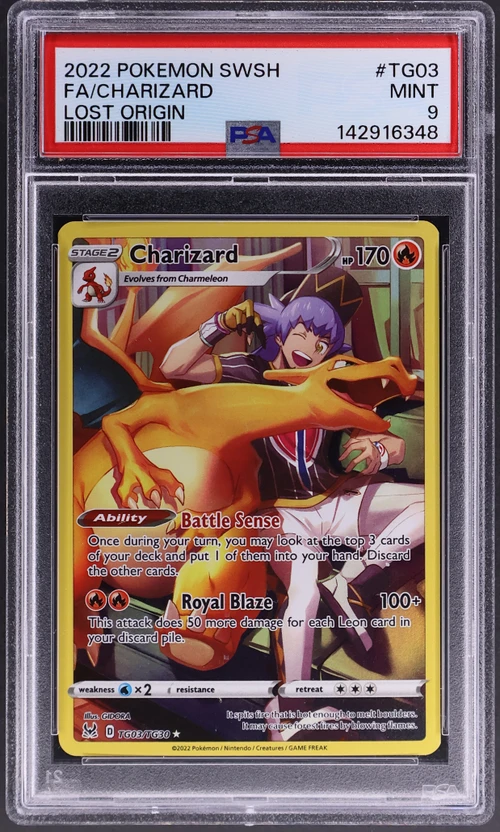 2022 Pokemon Sword & Shield Lost Origin #TG03 Full Art / Charizard