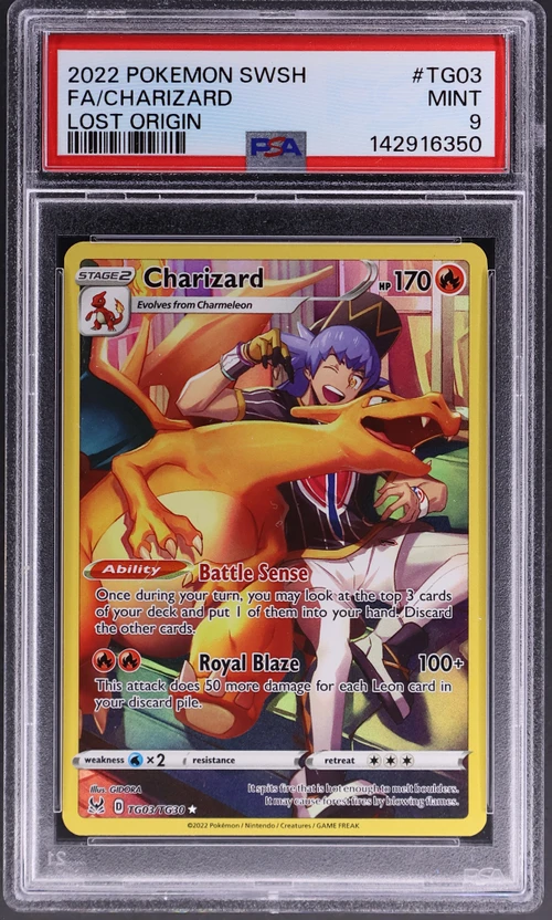 2022 Pokemon Sword & Shield Lost Origin #TG03 Full Art / Charizard