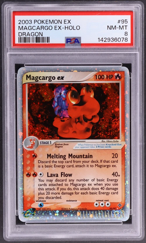 2003 Pokemon Ex Dragon #95 Magcargo Ex-Holo