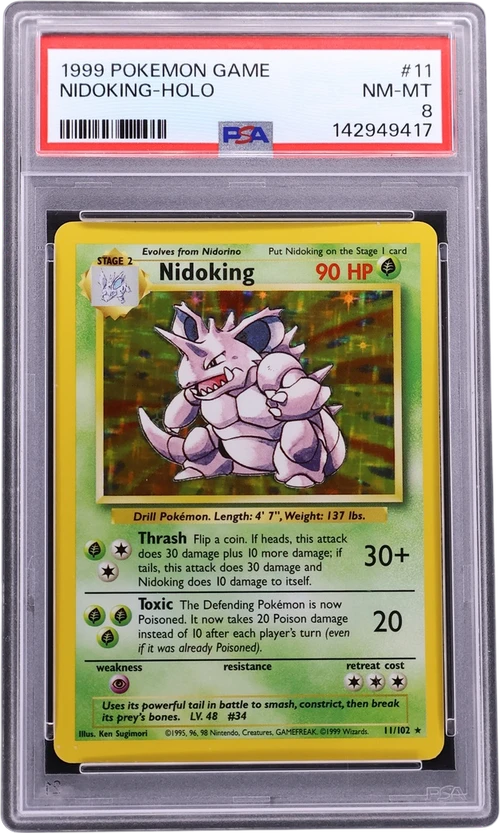 1999 Pokemon Game #11 Nidoking-Holo
