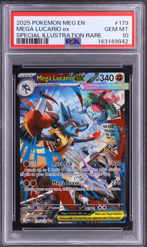 2025 Pokemon Meg En-Mega Evolution #179 Mega Lucario Ex Special Illustration Rare