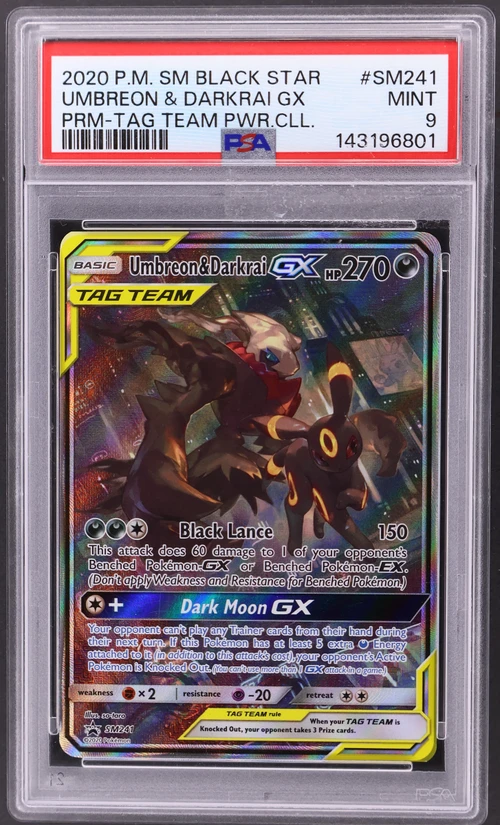 2020 Pokemon Sm Black Star Promo #SM241 Umbreon & Darkrai Gx Tag Team Powers Collection
