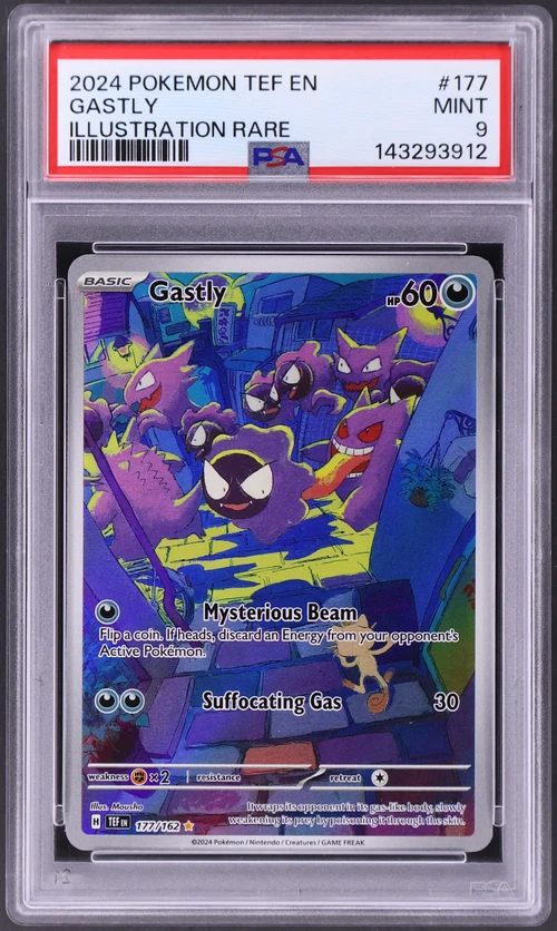 2024 Pokemon Tef En-Temporal Forces #177 Gastly Illustration Rare