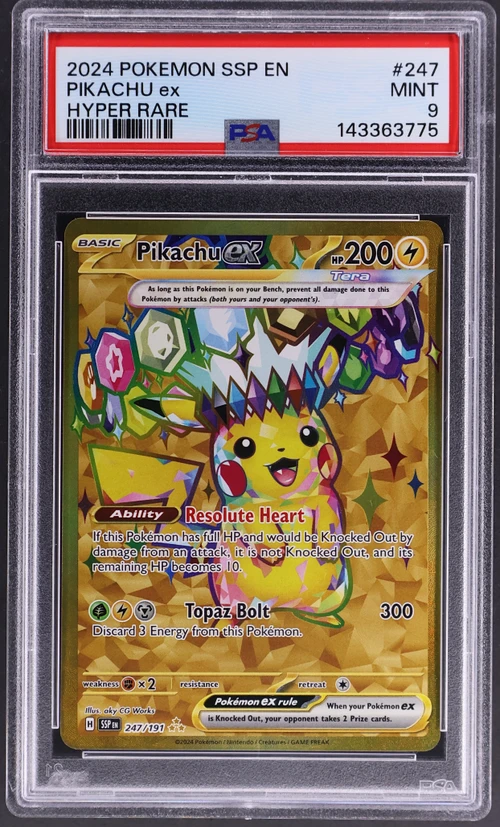 2024 Pokemon Ssp En-Surging Sparks #247 Pikachu Ex Hyper Rare