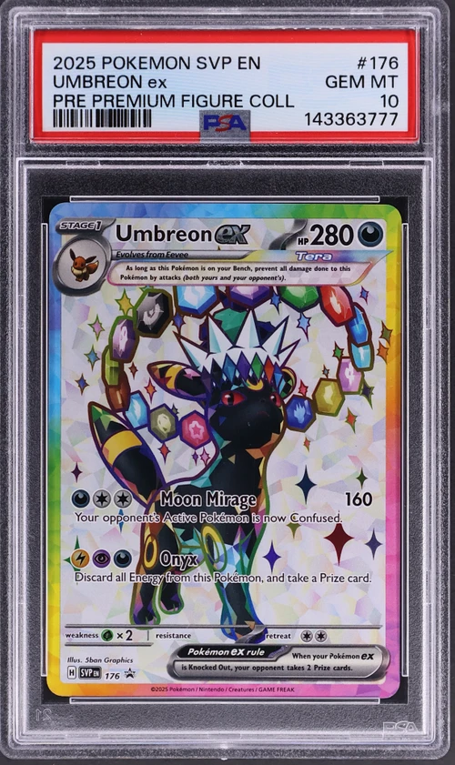 2025 Pokemon Svp En-Sv Black Star Promo #176 Umbreon Ex Prismatic Evolutions Premium Figure Collection