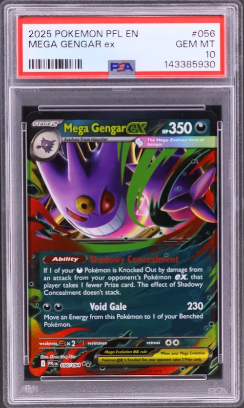2025 Pokemon Pfl En-Phantasmal Flames #056 Mega Gengar Ex