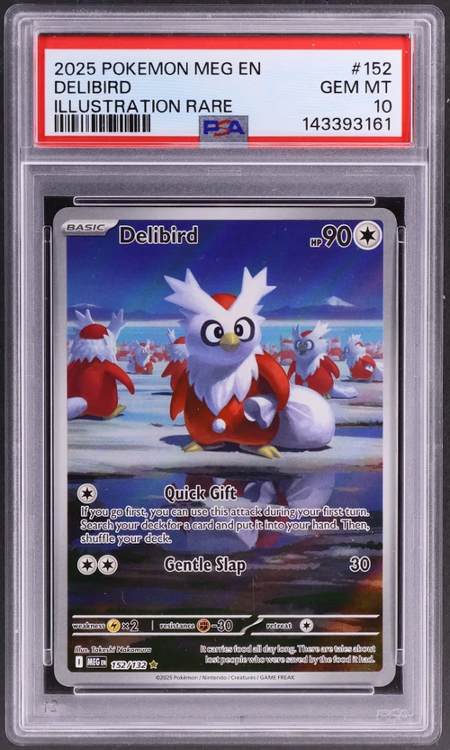 2025 Pokemon Meg En-Mega Evolution #152 Delibird Illustration Rare