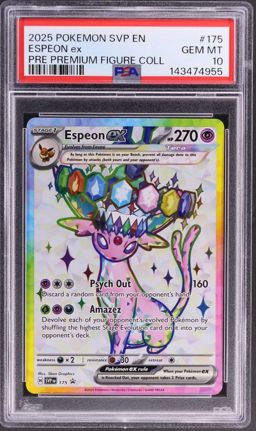 2025 Pokemon Svp En-Sv Black Star Promo #175 Espeon Ex Prismatic Evolutions Premium Figure Collection