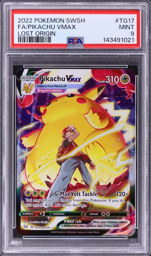 2022 Pokemon Sword & Shield Lost Origin #TG17 Full Art / Pikachu Vmax
