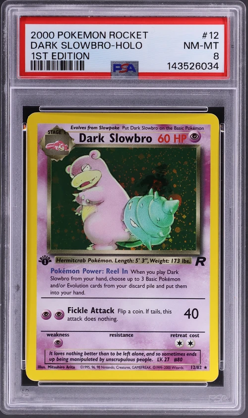 2000 Pokemon Rocket #12 Dark Slowbro-Holo 1st Edition