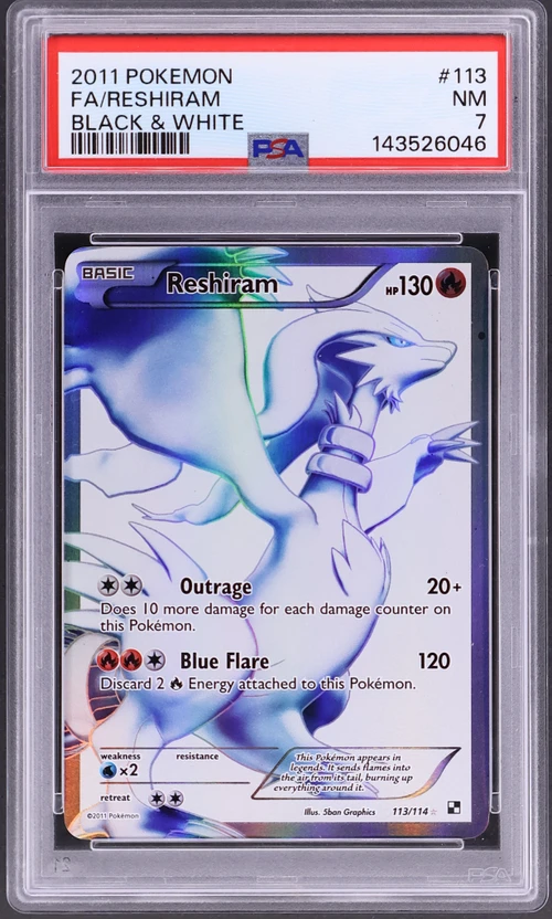 2011 Pokemon Black & White #113 Full Art / Reshiram