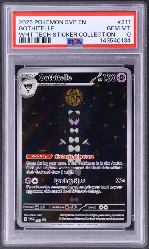 2025 Pokemon Svp En-Sv Black Star Promo #211 Gothitelle White Flare Tech Sticker Collection