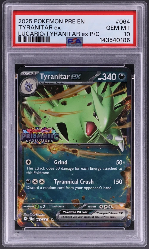 2025 Pokemon Pre En-Prismatic Evolutions #064 Tyranitar Ex Lucario Ex & Tyranitar Ex Premium Collection