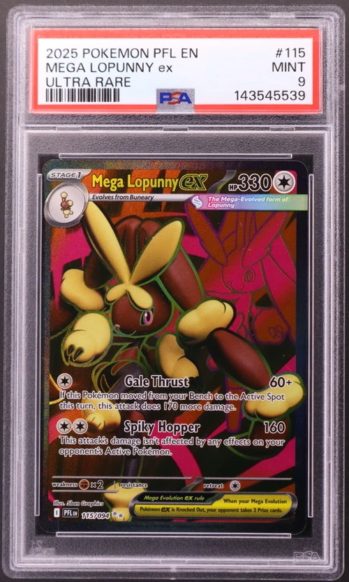 2025 Pokemon Pfl En-Phantasmal Flames #115 Mega Lopunny Ex Ultra Rare