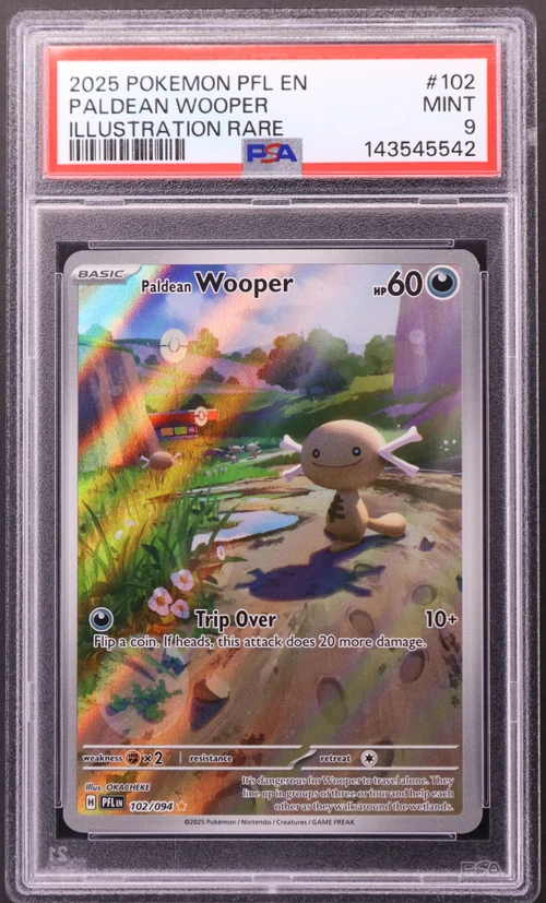 2025 Pokemon Pfl En-Phantasmal Flames #102 Paldean Wooper Illustration Rare