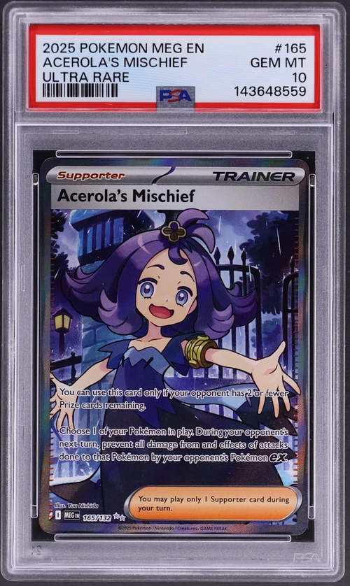 2025 Pokemon Meg En-Mega Evolution #165 Acerola's Mischief Ultra Rare