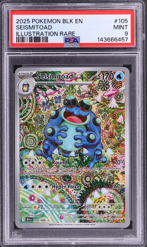 2025 Pokemon Blk En-Black Bolt #105 Seismitoad Illustration Rare