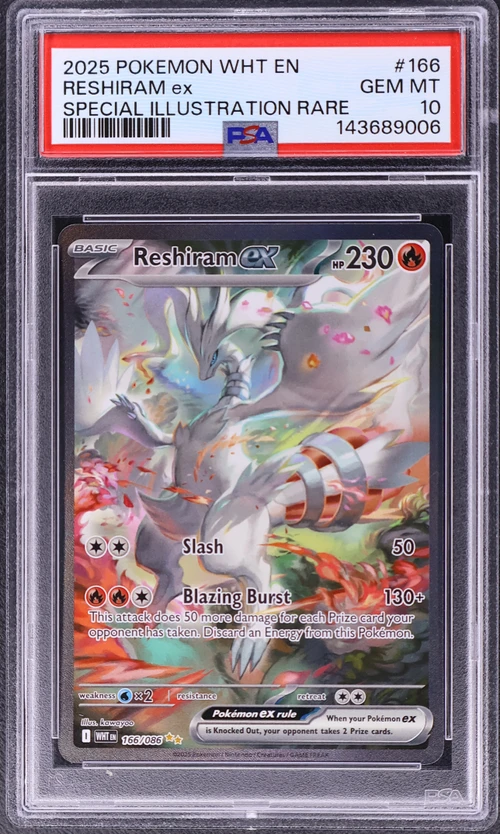 2025 Pokemon Wht En-White Flare #166 Reshiram Ex Special Illustration Rare