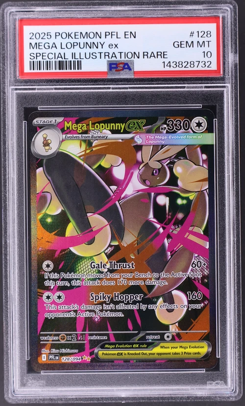 2025 Pokemon Pfl En-Phantasmal Flames #128 Mega Lopunny Ex Special Illustration Rare
