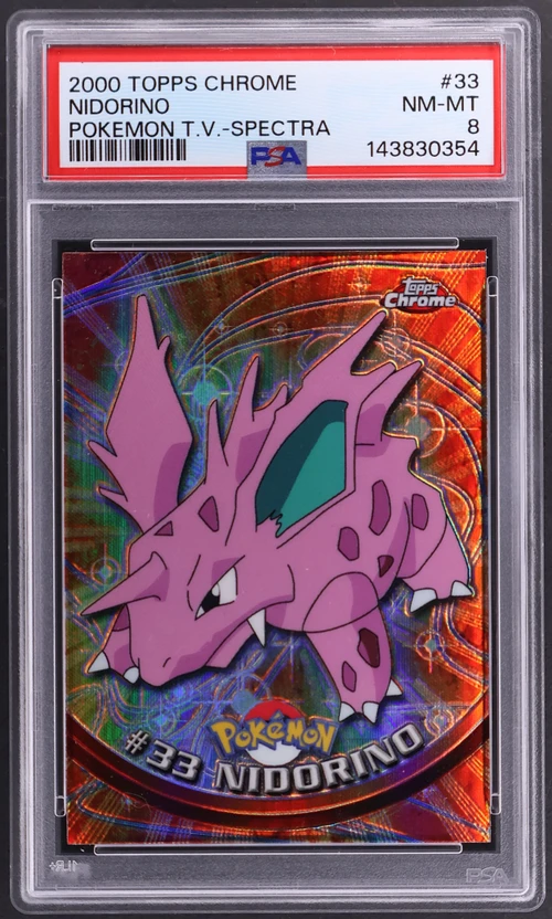 2000 Topps Chrome Pokemon T.V. #33 Nidorino Spectra